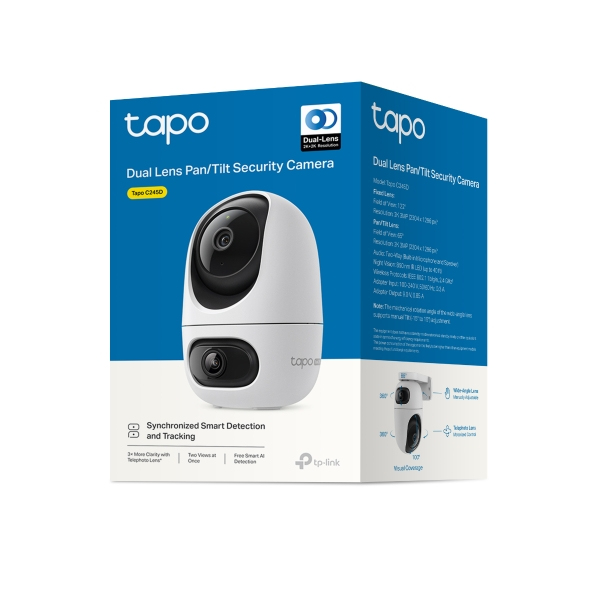 TP-Link Tapo C245D Bolvormig IP-beveiligingscamera Binnen 2304 x 1296 Pixels Plafond/muur - Afbeelding 5