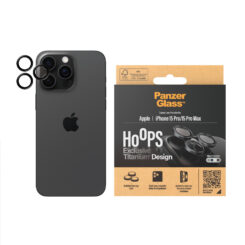 PanzerGlass ® Hoops® Titanium Camera Lens Protector Black iPhone 15 Pro | 15 Pro Max Doorzichtige schermbeschermer Apple 1 stuk(s) - Afbeelding 3