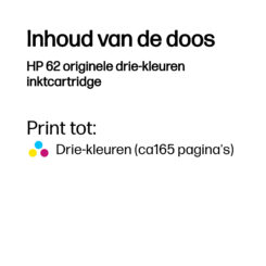 HP 62 originele drie-kleuren inktcartridge - Afbeelding 4