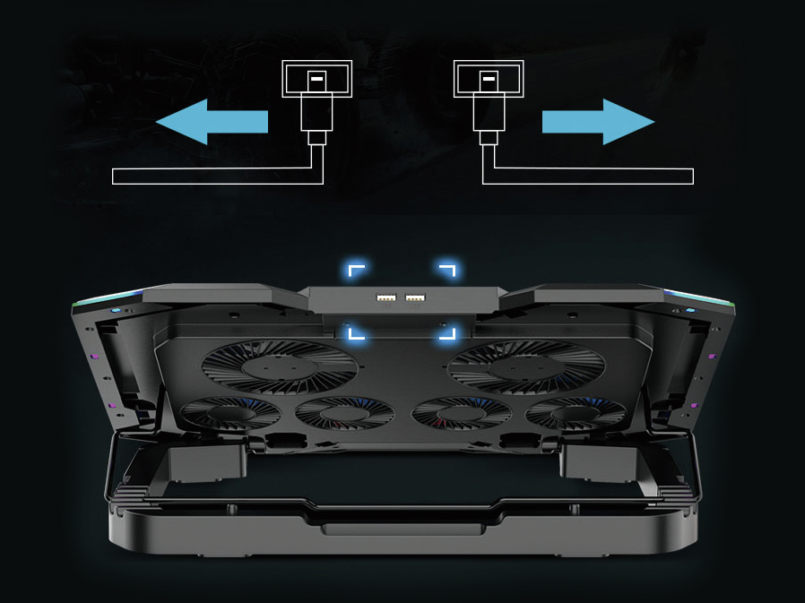 Conceptronic THYIA01B laptop cooling pad 43,2 cm (17") Grijs - Afbeelding 6