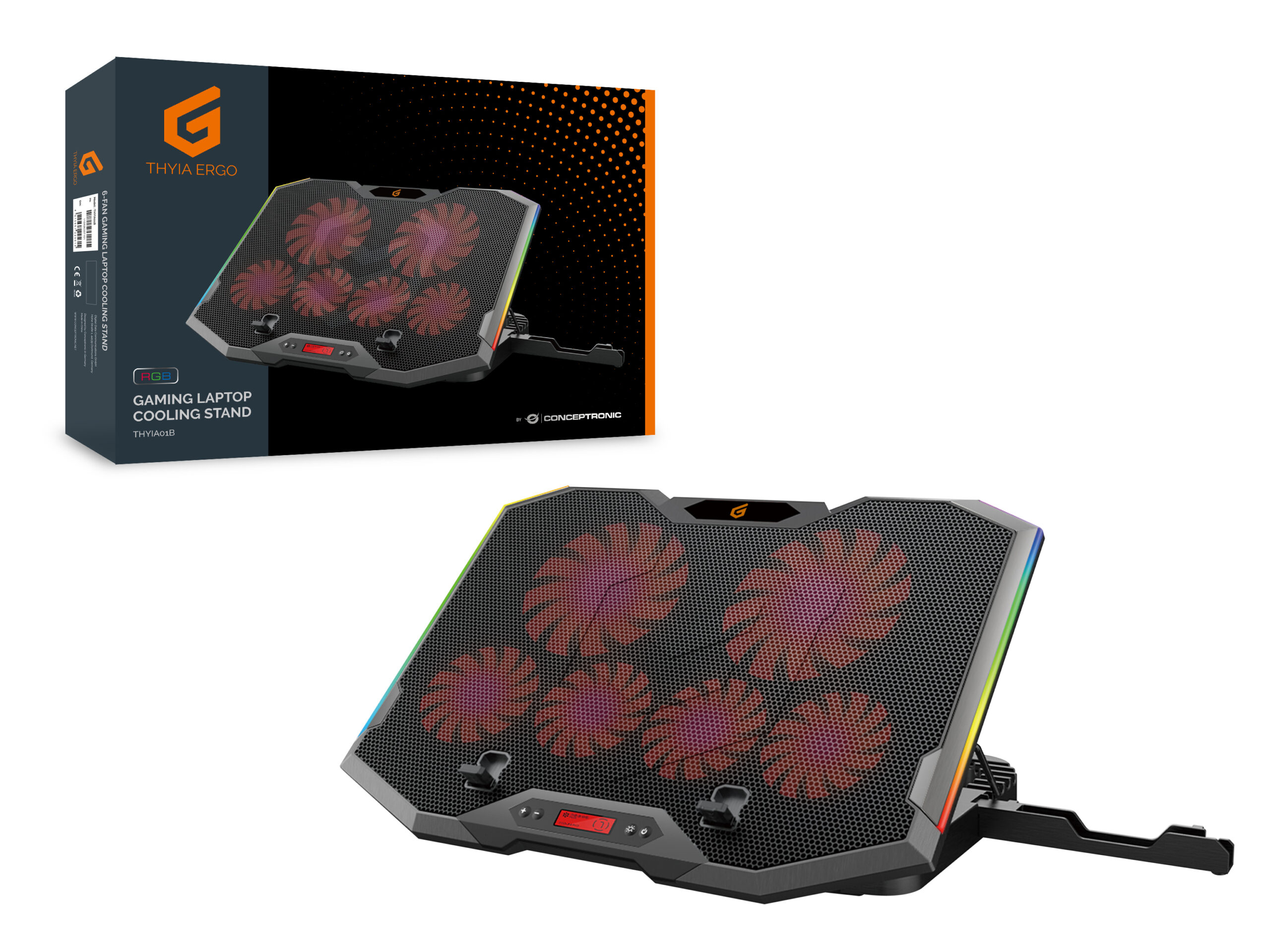 Conceptronic THYIA01B laptop cooling pad 43,2 cm (17") Grijs - Afbeelding 3