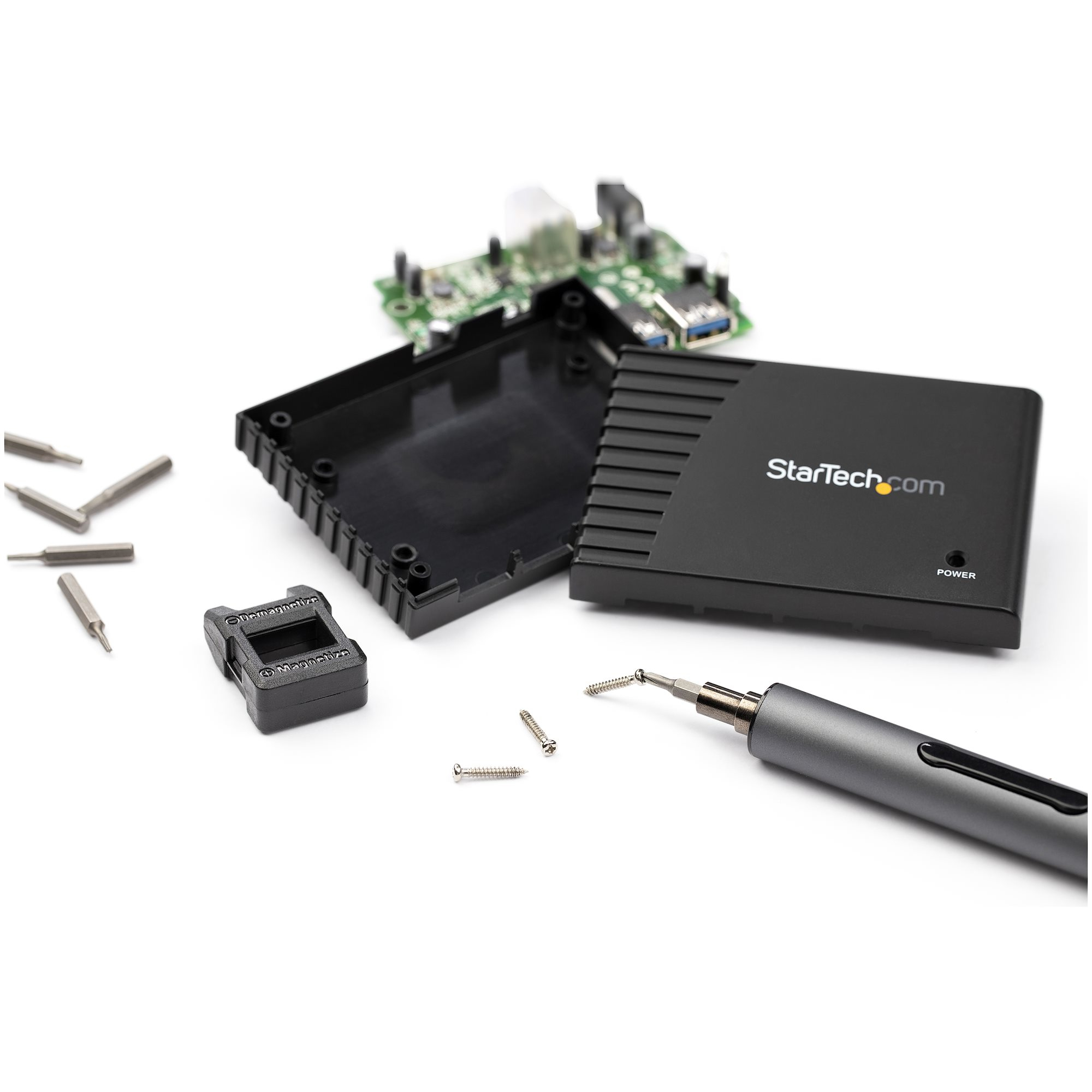 StarTech.com 20 Bit Elektrische Precisie Schroevendraaier Set - Mini Schroevendraaier op Batterij voor Laptop, Computer, Tablet, Telefoon & Electronica Reparatie - Magnetisch - Draadloos - Afbeelding 3
