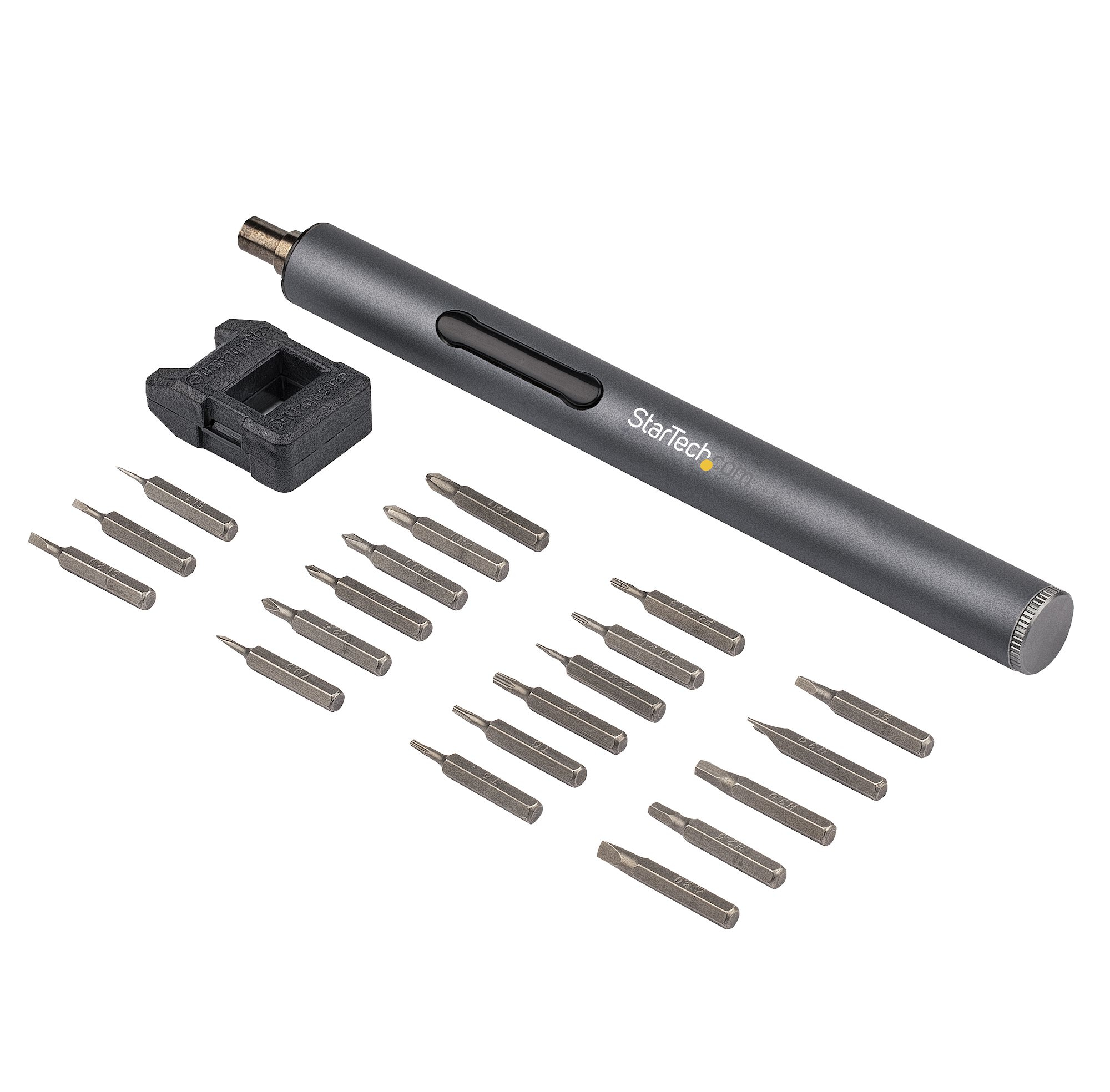 StarTech.com 20 Bit Elektrische Precisie Schroevendraaier Set - Mini Schroevendraaier op Batterij voor Laptop, Computer, Tablet, Telefoon & Electronica Reparatie - Magnetisch - Draadloos - Afbeelding 5