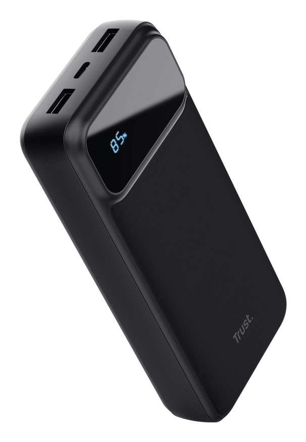 Trust Powerbank 20.000 mAh - Powerbank – 20W opladen – 20.000 mAh – Zwart - Afbeelding 3