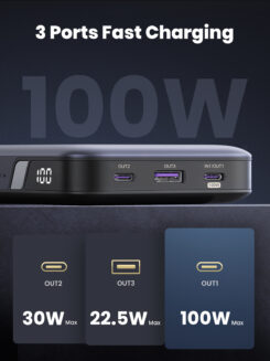 Ugreen 25188 powerbank 20000 mAh Grijs - Afbeelding 6