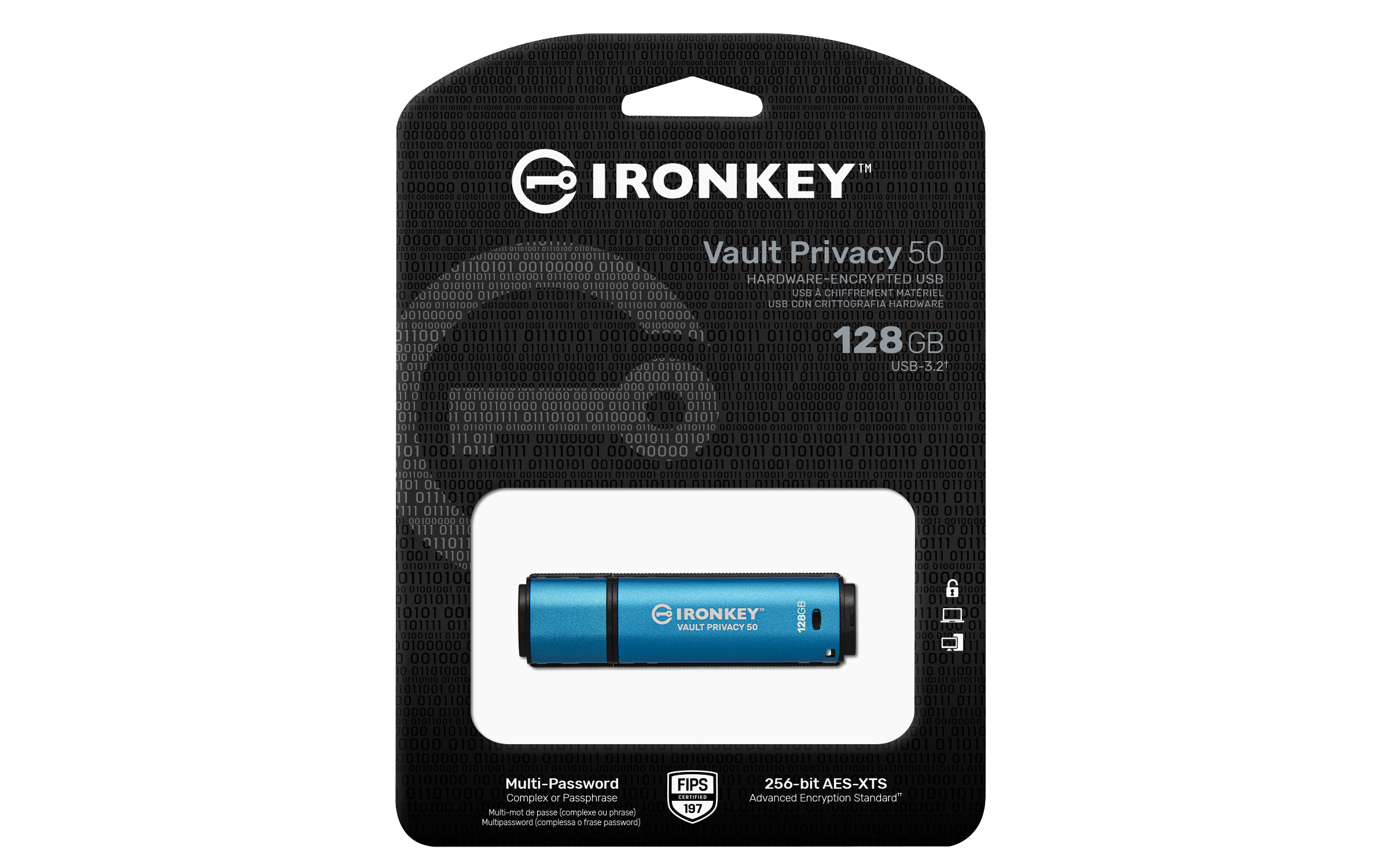 Kingston Technology IronKey 128GB Vault Privacy 50 AES-256 versleuteling, FIPS 197 - Afbeelding 4