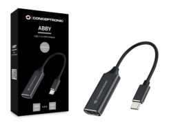 Conceptronic ABBY03B video kabel adapter HDMI Type A (Standaard) USB Type-C Zwart - Afbeelding 3