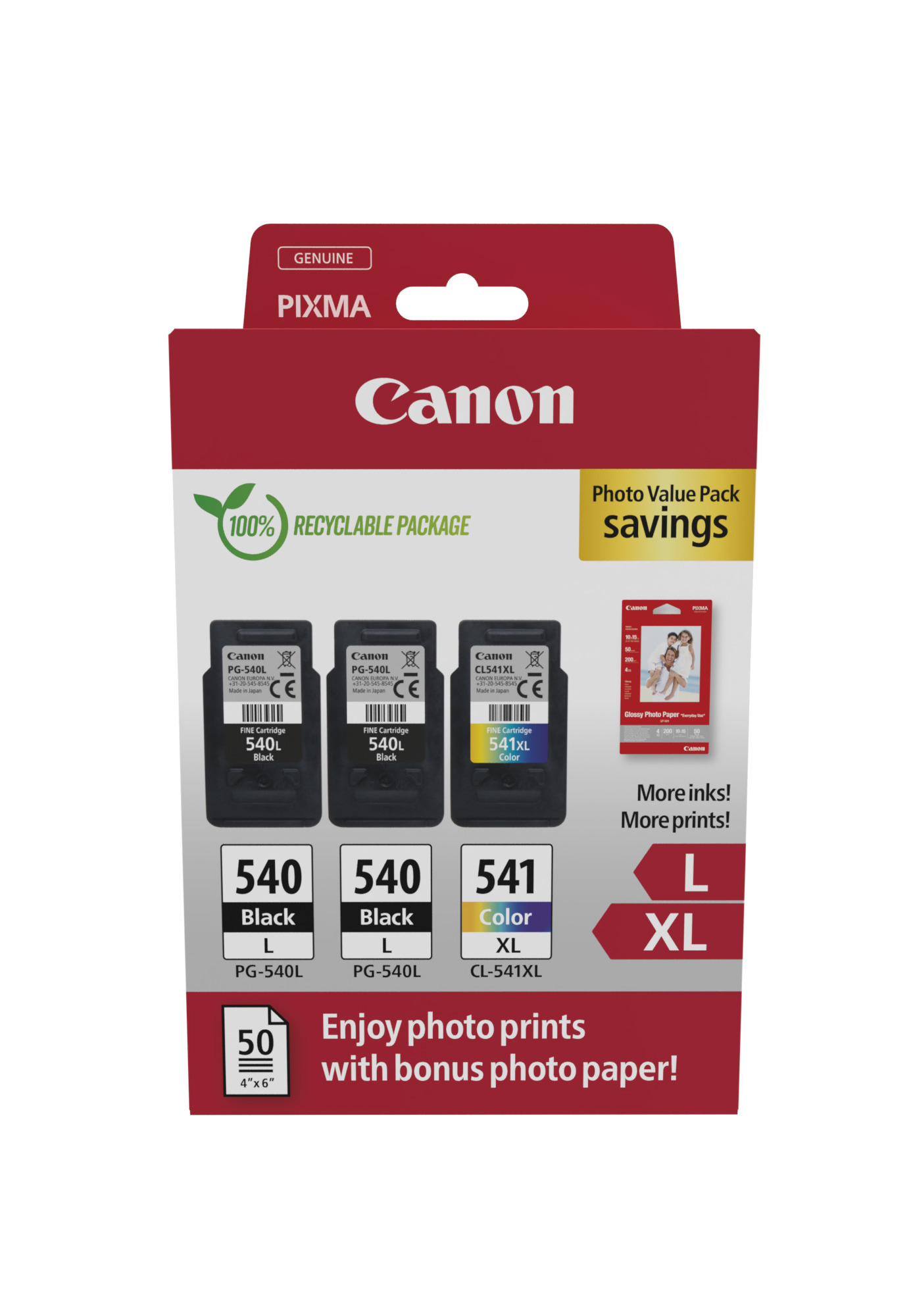Canon 5224B015 inktcartridge 3 stuk(s) Origineel Zwart, Cyaan, Magenta, Geel - Afbeelding 2