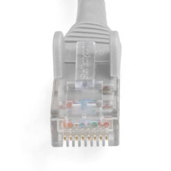 StarTech.com 15m CAT6 Ethernet Kabel, LSZH (Low Smoke Zero Halogen), 10 Gigabit 250MHz 100W PoE RJ45 10GbE UTP Snagless Netwerk Patch Kabel met trekontlasting, Grijs, CAT 6, ETL Gecertificeerd, 24AWG - Afbeelding 3