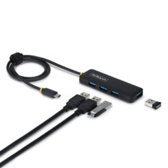 StarTech.com 4-Port USB-C Hub, 5Gbps, Bus Powered, USB-C naar 4x USB-A Mini USB Hub, Extra Lange 61cm Host Kabel, PCR Kunststof, Draagbare Desktop / Laptop USB Hub - Afbeelding 2
