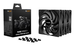 be quiet! Pure Wings 3 120mm | PWM high-speed Triple Pack Computer behuizing Ventilator 12 cm Zwart 3 stuk(s) - Afbeelding 4
