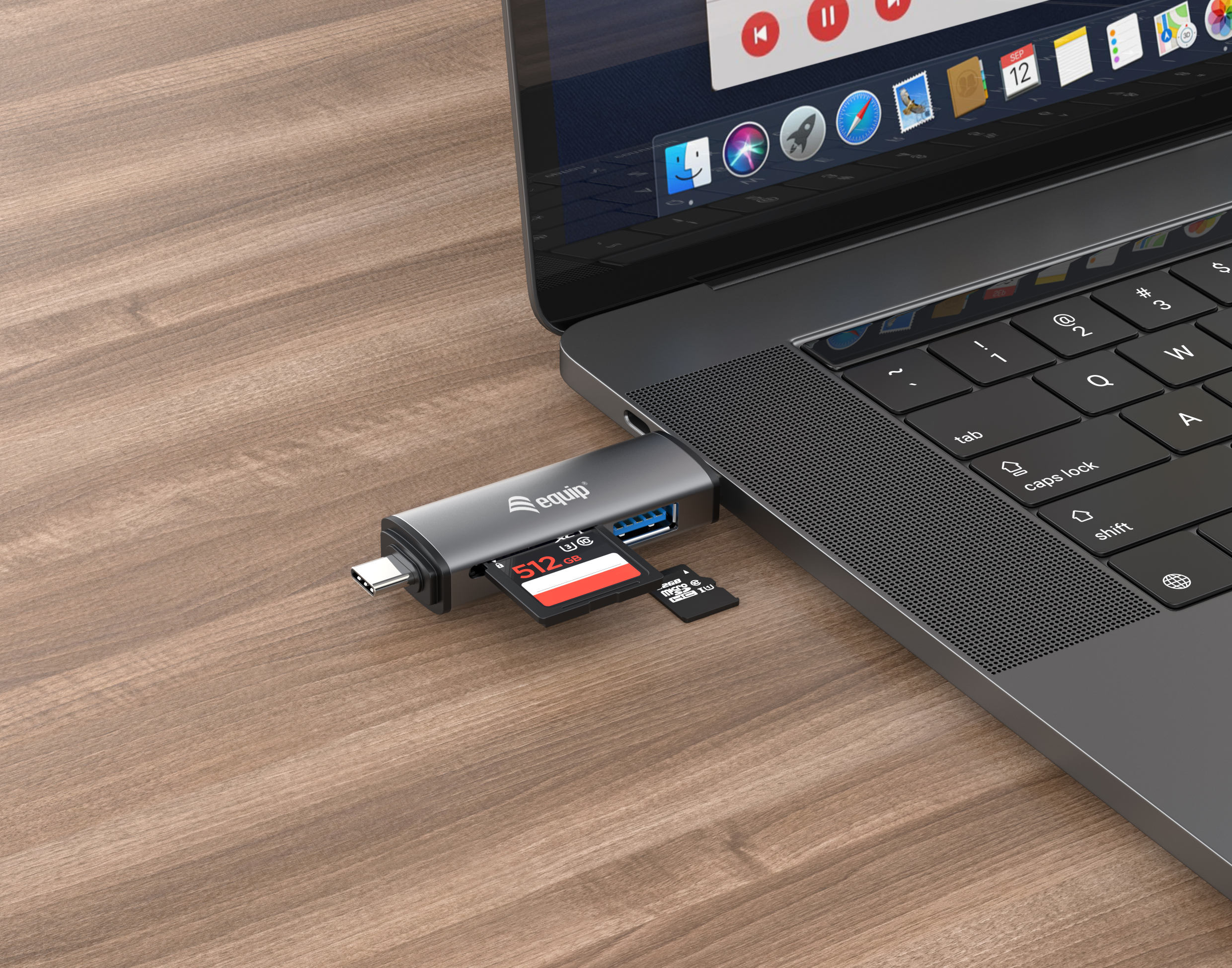 Equip 245460 geheugenkaartlezer USB 3.2 Gen 1 (3.1 Gen 1) Type-A/Type-C Grijs - Afbeelding 5