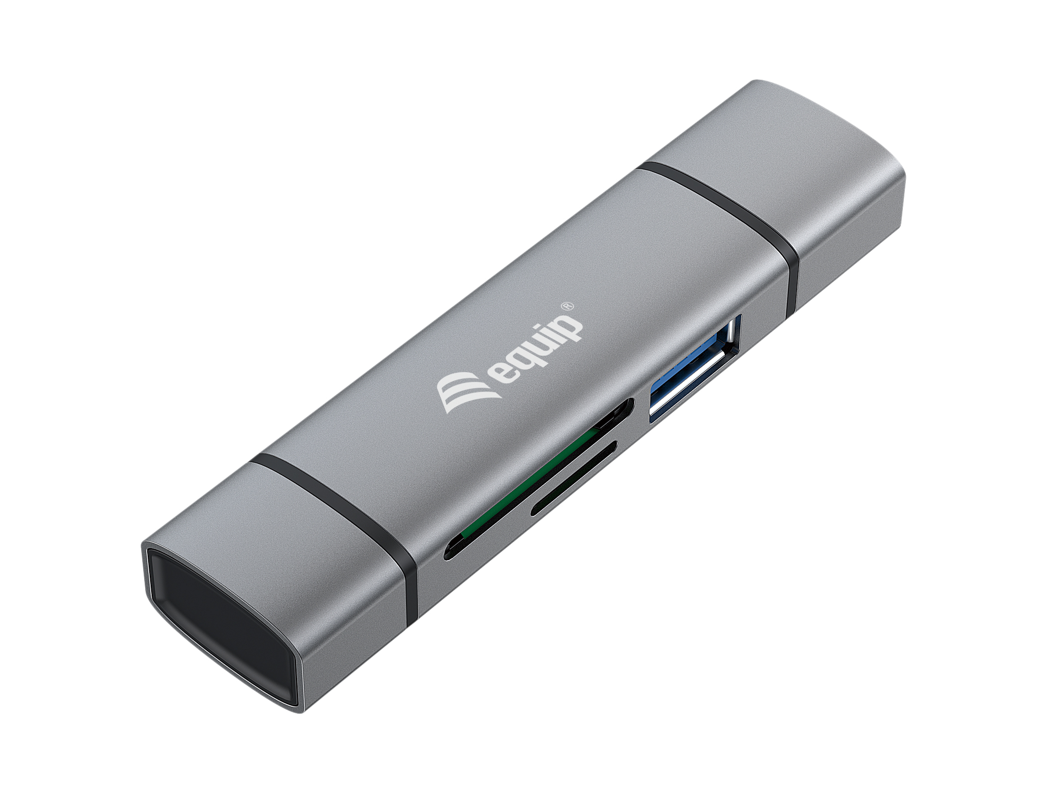 Equip 245460 geheugenkaartlezer USB 3.2 Gen 1 (3.1 Gen 1) Type-A/Type-C Grijs - Afbeelding 3