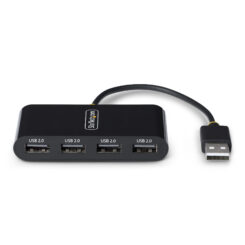 StarTech.com 4-Port USB 2.0 Hub, USB Bus Powered, Compacte Travel USB Hub, USB 2.0 Splitter, Multi-Port Mini USB Hub, 480Mbps, Overspanningsbeveiliging (OCP) - Afbeelding 4