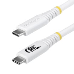 StarTech.com 2m USB4 Kabel, 20Gbps, USB-IF Gecertificeerde USB-C Kabel, 240W PD EPR, 4K 120Hz DP 2.1, TPE Mantel, USB Type-C Kabel, Wit