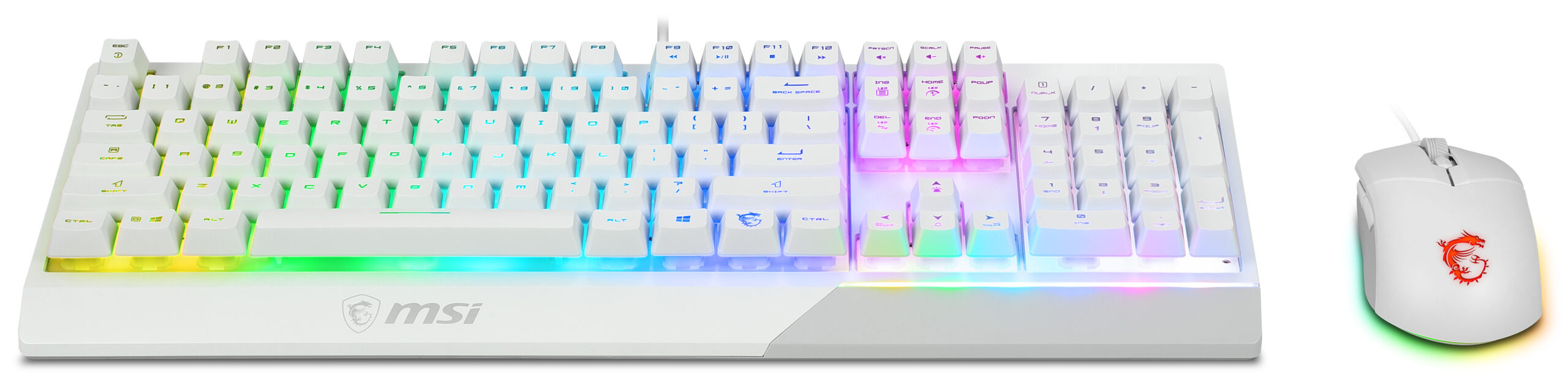 MSI VIGOR GK30 toetsenbord Inclusief muis Gamen USB QWERTY US International Wit - Afbeelding 5