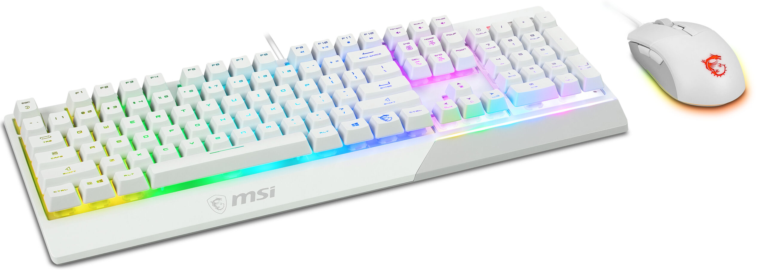 MSI VIGOR GK30 toetsenbord Inclusief muis Gamen USB QWERTY US International Wit - Afbeelding 4