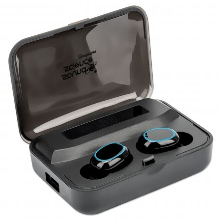 Manhattan 180382 hoofdtelefoon/headset Draadloos In-ear Oproepen/muziek Bluetooth Zwart - Afbeelding 3