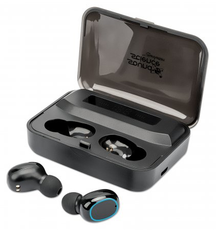 Manhattan 180382 hoofdtelefoon/headset Draadloos In-ear Oproepen/muziek Bluetooth Zwart - Afbeelding 5