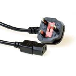 ACT Netsnoer UK connector - C13 zwart 1,8 m - Afbeelding 2