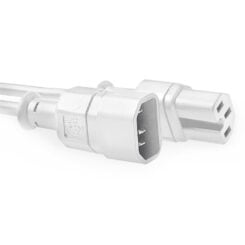 ACT Netsnoer C14 - C15 wit 0,6 m