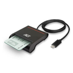 ACT Externe USB-C Smartcard eID Kaartlezer, zwart - Afbeelding 4