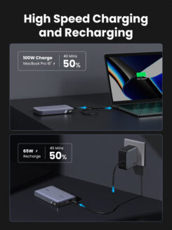 Ugreen 25188 powerbank 20000 mAh Grijs - Afbeelding 5