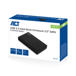 ACT 2,5" SATA harde schijf behuizing, schroefloos, USB 3.2 Gen1 - Afbeelding 3