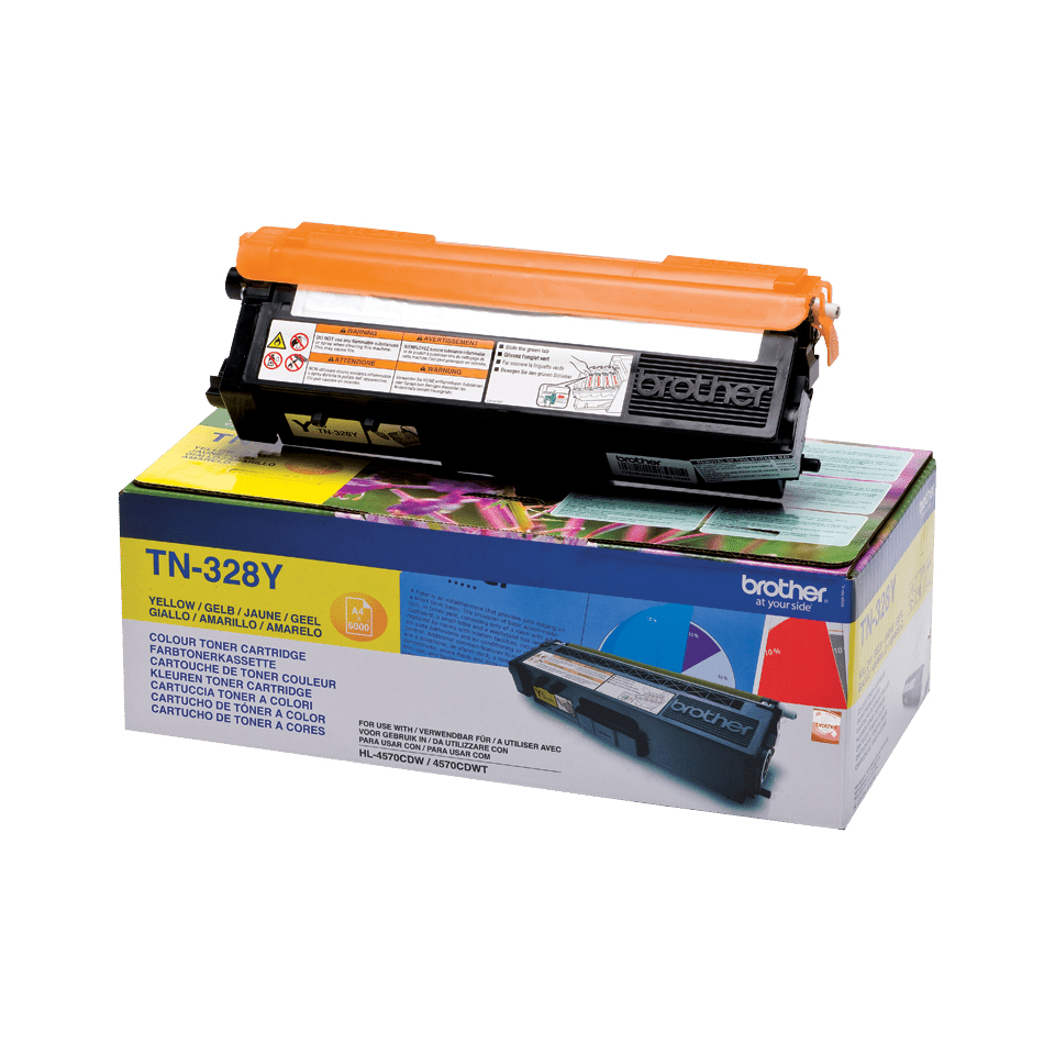 Brother TN-328Y tonercartridge 1 stuk(s) Origineel Geel - Afbeelding 2