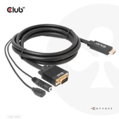 CLUB3D HDMI to VGA Cable M/M 2m/6.56ft 28AWG - Afbeelding 3