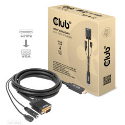 CLUB3D HDMI to VGA Cable M/M 2m/6.56ft 28AWG - Afbeelding 4