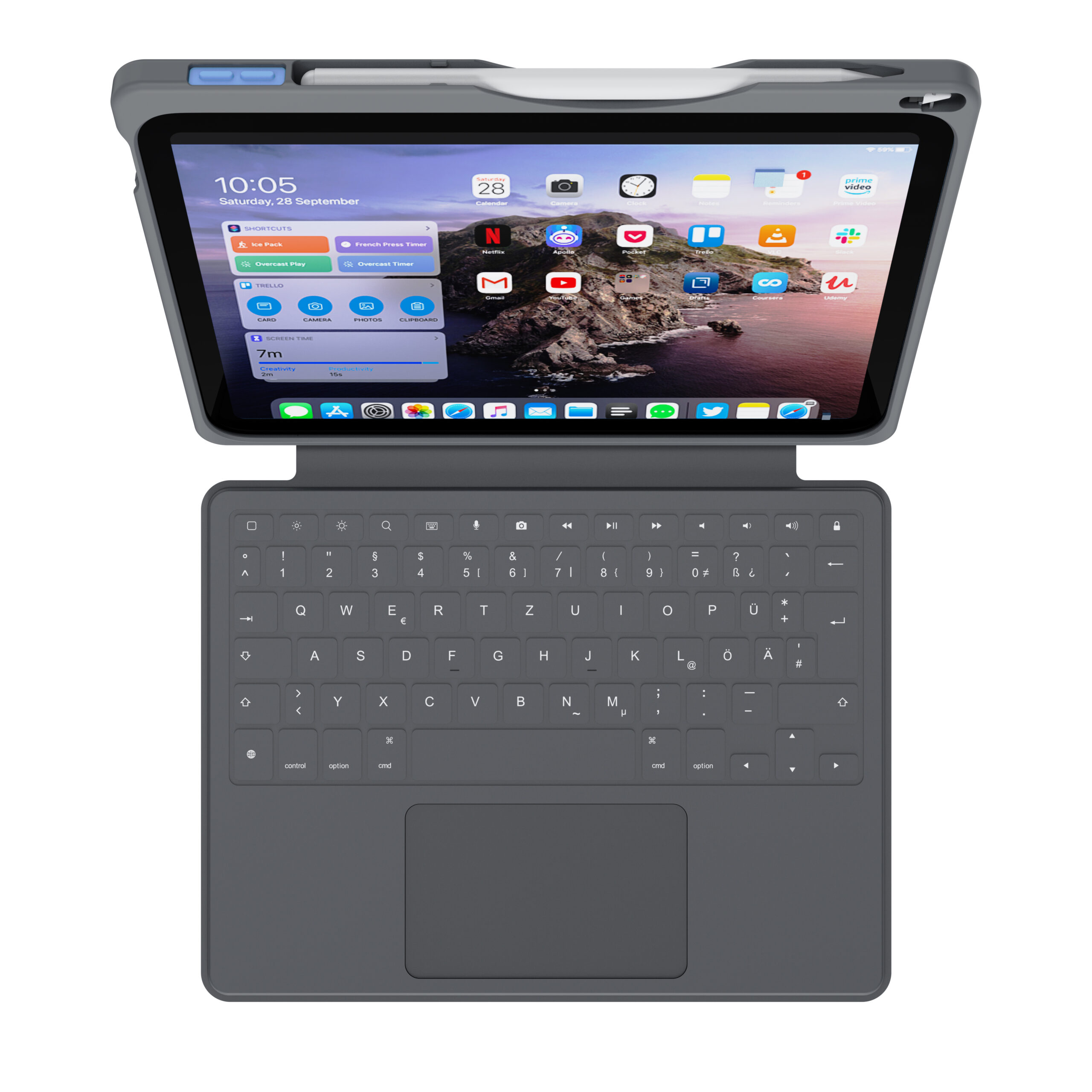DEQSTER Smart Rugged Touch PLUS Keyboard für iPad 10.9" (10. Gen.), QWERTY Layout - Afbeelding 4