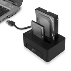 ACT 2,5" en 3,5" SATA dual HDD/SSD dockingstation, USB 3.2 Gen1 - Afbeelding 3