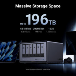 Ugreen DXP6800 Pro NAS Desktop Intel® Core™ i5 8 GB DDR5 Grijs, Zwart - Afbeelding 5
