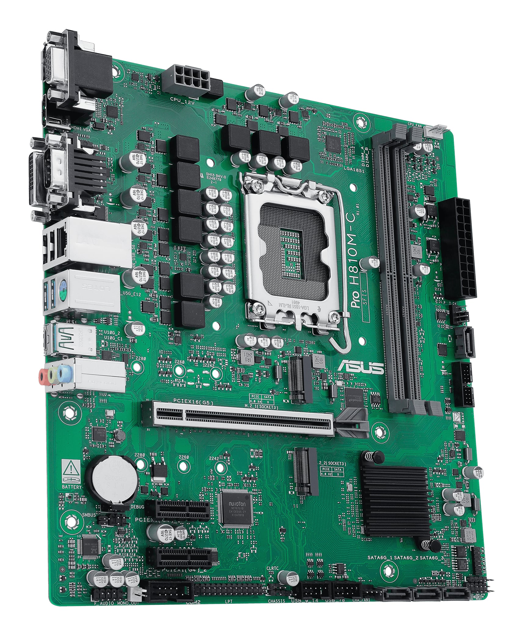 ASUS PRO H810M-C-CSM Intel H810 LGA 1851 (Socket V1) micro ATX - Afbeelding 5
