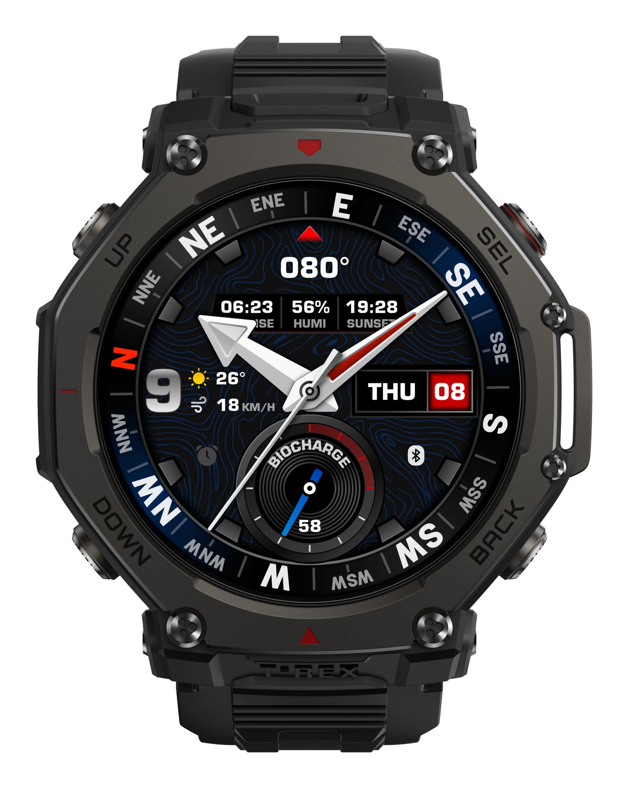 Amazfit T-Rex 3 Pro 3,81 cm (1.5") AMOLED 48 mm Digitaal 480 x 480 Pixels Touchscreen Zwart Wifi GPS - Afbeelding 3