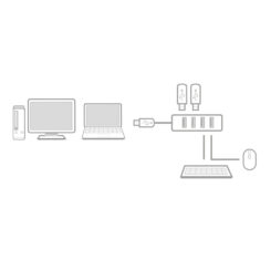 ACT USB hub 3.0, 4 poorts USB-A - Afbeelding 5
