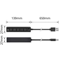 ACT USB hub 7 poorts, aan/uit-schakelaar - Afbeelding 4