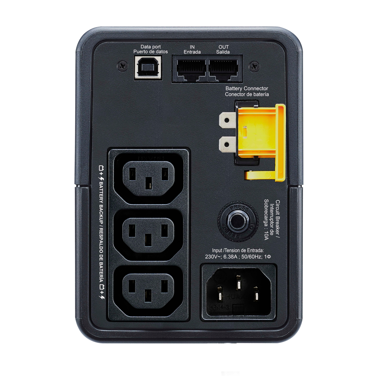 APC Back-UPS BX500MI Noodstroomvoeding - 500VA, 3x C13, USB - Afbeelding 4