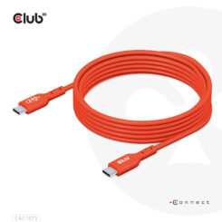 CLUB3D USB2 Type-C Bi-Directional Cable, Data 480Mb,PD 240W(48V/5A) EPR M/M 2m USB IF GECERTIFICEERD - Afbeelding 5