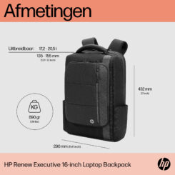 HP Renew Executive 16 inch laptopbackpack - Afbeelding 2
