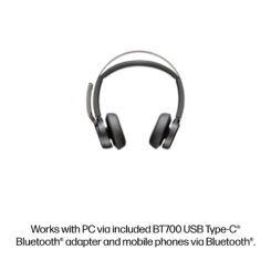 HP Poly Voyager Focus 2 Microsoft Teams Certified USB-C-C Headset +USB-C/A Adapter +Charging Stand - Afbeelding 6