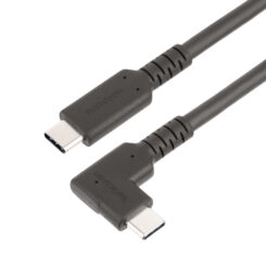 StarTech.com 2m USB-C Kabel, Robuuste Haakse USB 5Gbps Type C Kabel, 100W (5A) Power Delivery, 4K 60Hz DP Alt Mode - Thunderbolt Compatibel