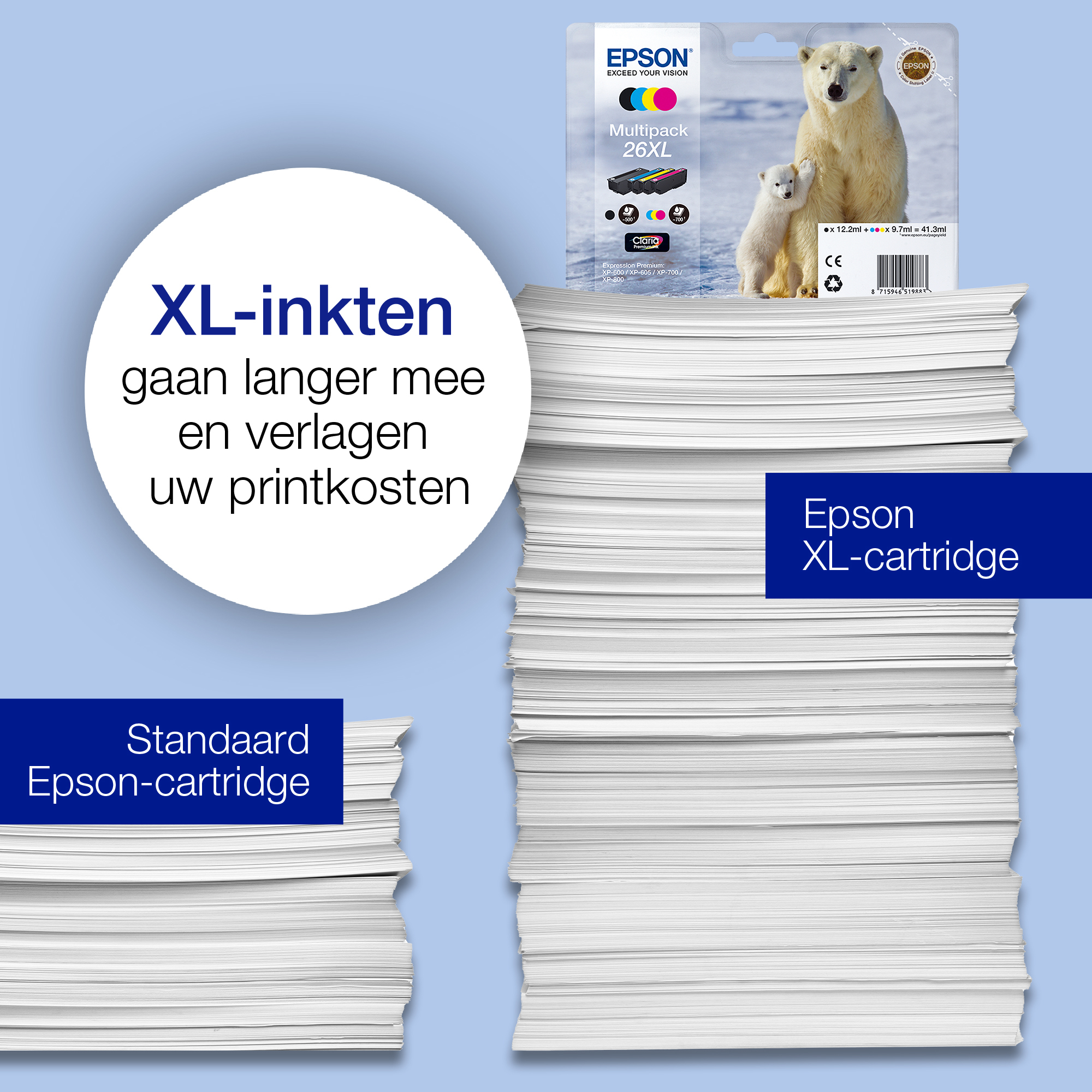 Epson Polar bear 26XL Ijsbeer Claria Premium afzonderlijke gele inkt - Afbeelding 4