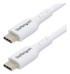 StarTech.com 2m USB-C Laadkabel, Charge & Sync, 60W (3A) PD, USB 2.0, Laptop Type C Laadkabel - Witte USB-C Oplaadkabel - Afbeelding 2