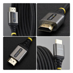 StarTech.com 3m Premium Gecertificeerde High Speed HDMI Kabel, Ultra Flexibele Gevlochten High Flex HDMI Kabel, 4K 60Hz / 1440p 144Hz met HDR10 / ARC, 18Gbps - Afbeelding 4