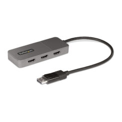 StarTech.com 3-Port MST Hub, DisplayPort naar 3x HDMI, Triple 4K 60Hz HDMI Monitors, DP 1.4 Multi-Monitor Video Adapter, 30cm Ingebouwde Kabel, USB Powered, Enkel Windows