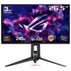 ASUS ROG Swift OLED PG27UCDM computer monitor 67,3 cm (26.5") 3840 x 2160 Pixels 4K Ultra HD QD-OLED Zwart
