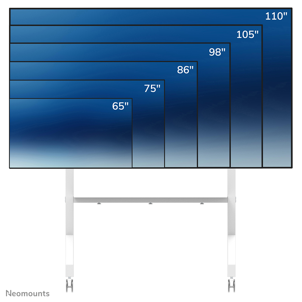 Neomounts FL50-575WH1 TV trolley 65-115" - snelle installatie - TÜV - Afbeelding 4