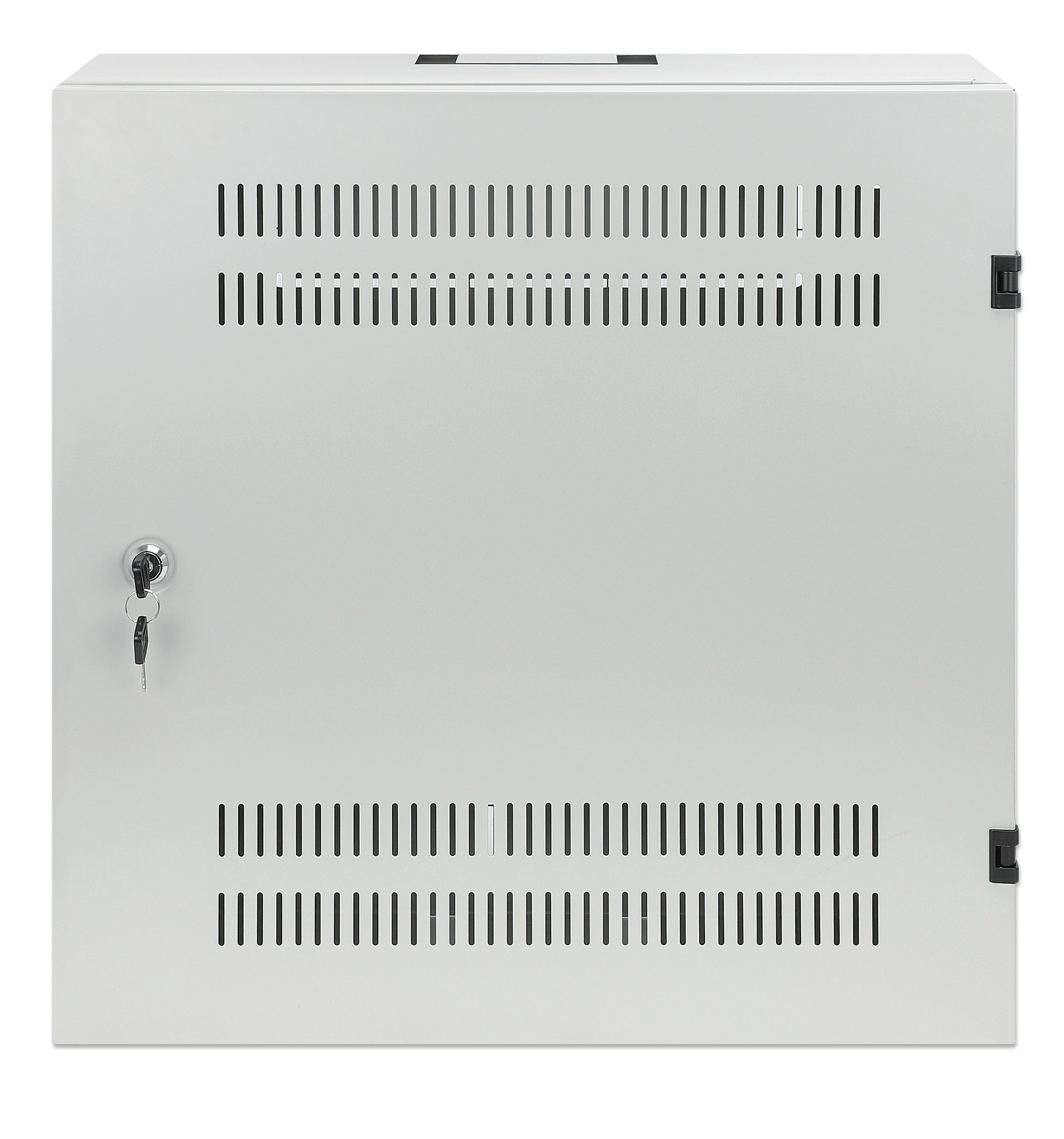 Intellinet Low-profile 19" wandkast met 4U horizontale en 2U verticale rails, slanke ruimtebesparende behuizing met slechts 170 mm diepte, ideaal voor AV/multimedia/surveillance, gemonteerd, grijs RAL 7035 - Afbeelding 4